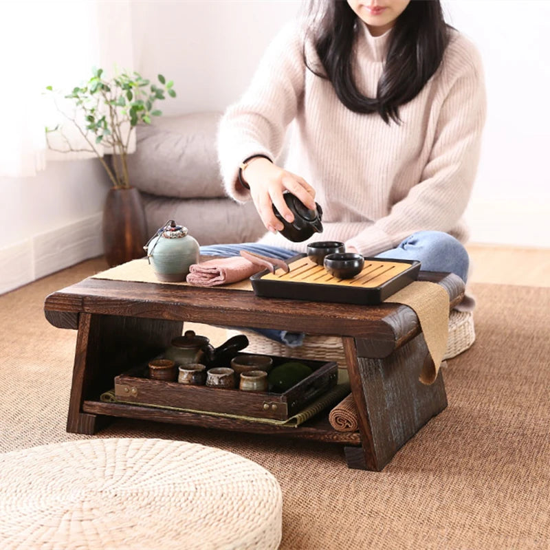 50X30X20 CM Folding Low Floor Table Modern Minimalist Compact Tatami Coffee Table Wooden Japanese Tea Table For Living Room F602
