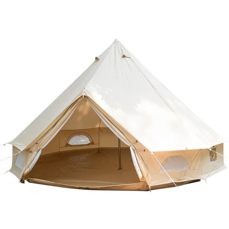YOUSKY Cotton Teepee Yurt Tent Luxury Big Tent 5-8 Persons Resort 3M 4M 5M Family Camping Travel Premium Tent