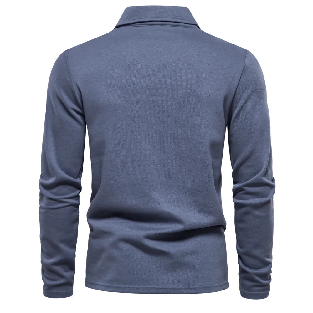 Autumn Embroidery Polo T Shirt for Men Long Sleeves Casual Men's Social Polo Shirts Luxury Golf Shirt Men's Designer Clothing