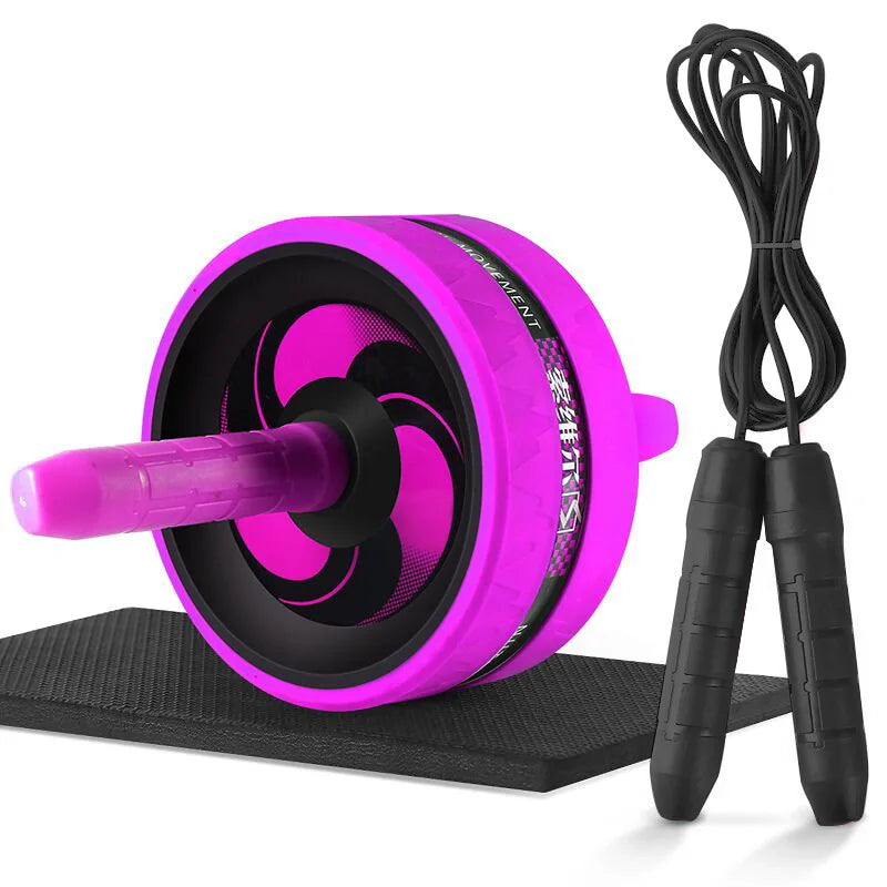 Roller&Jump Rope No Noise Abdominal Wheel Ab Roller with Mat  For Exercise Fitness Equipment Accessories Body Building