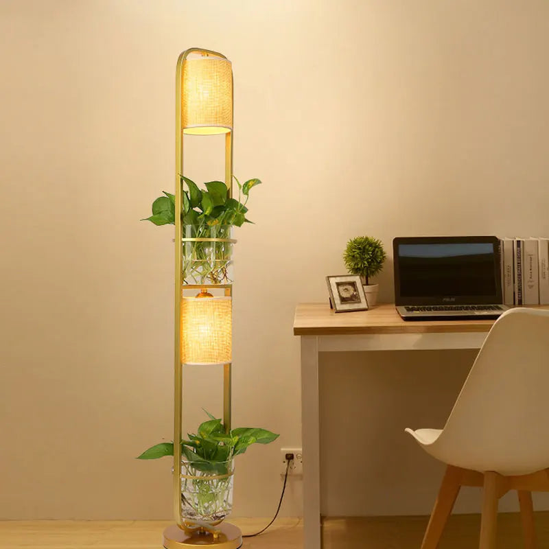 Modern Plant Pot Led Floor Lamps for Living Room Simple Glass Standing Lamp Bedroom Floor Lights Cafe Bar Stand Light Fixtures