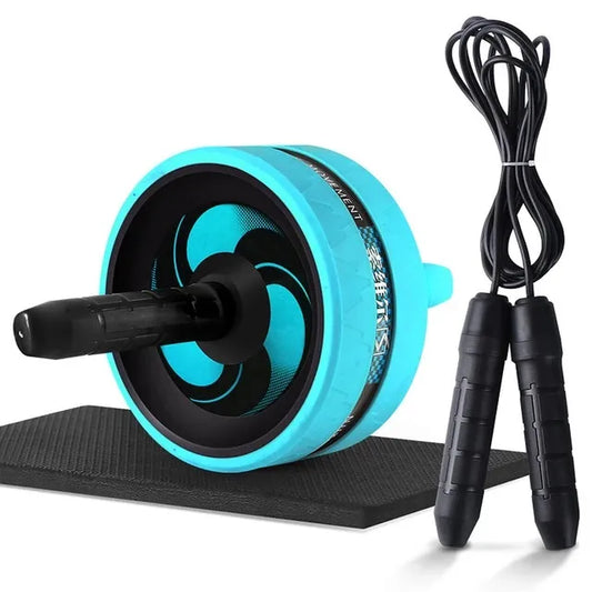 Roller&Jump Rope No Noise Abdominal Wheel Ab Roller with Mat  For Exercise Fitness Equipment Accessories Body Building