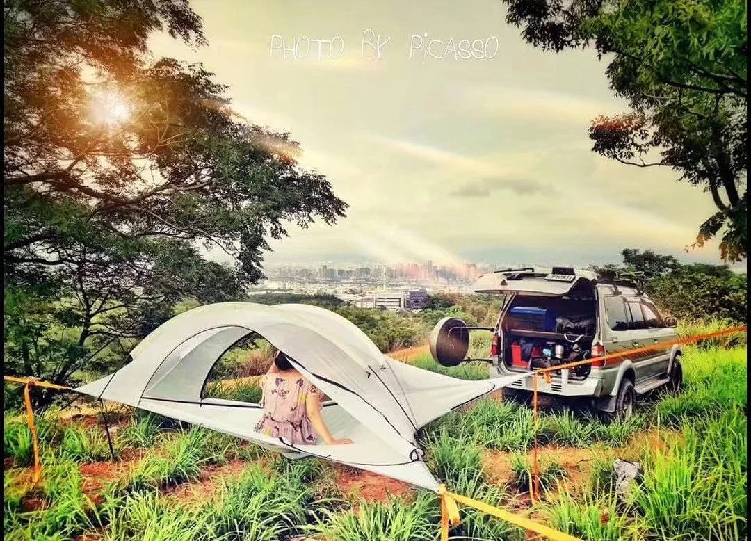 Free shiping hot sale 1person tent ultralight backpacking tent for hammock with mosquito net