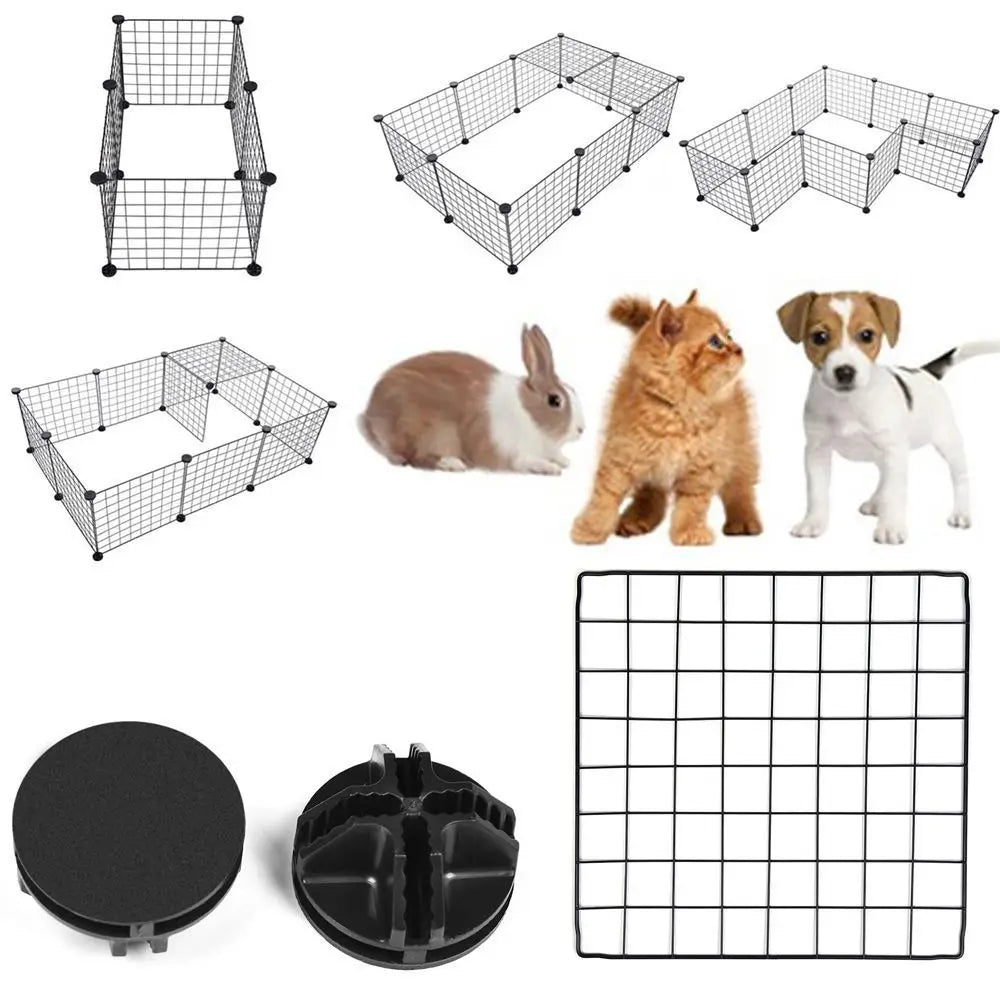 Foldable Pet Playpen Crate Iron Fence Puppy Kennel House Exercise Training Puppy Kitten Space Dog Gate Supplies For Dogs Rabbit