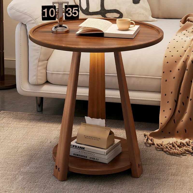 Aoliviya Official New Side Table Small Coffee Table American Solid Wood Tulip Milk Tea Shop Coffee Table Negotiation Balcony Sim