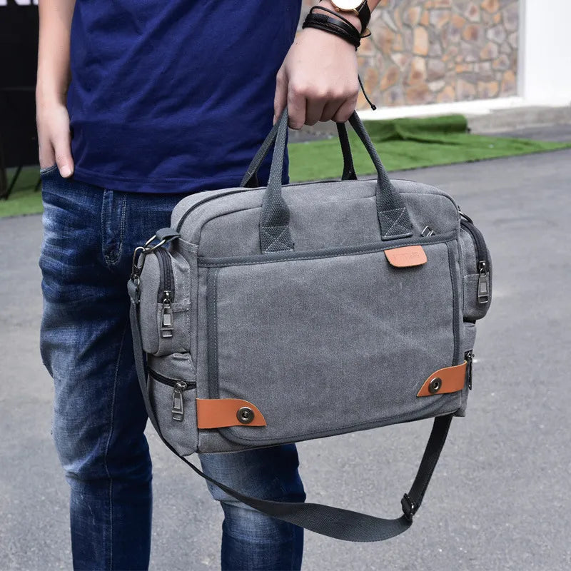 2022 men handbag multi-function canvas men bag shoulder bags business casual crossbody messenger travel bags canvas bag