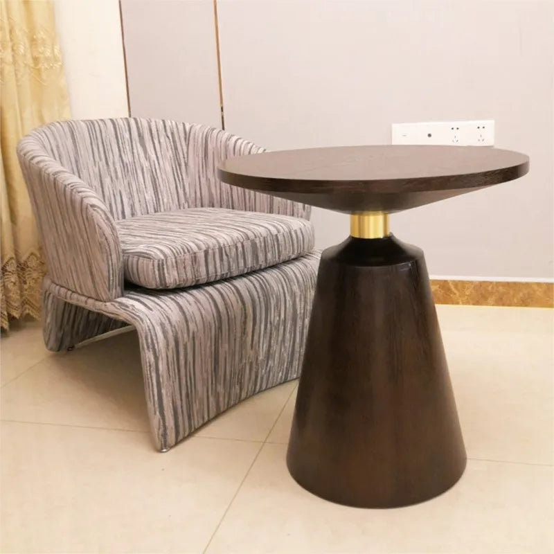 Modern Solid Wood Small Round Table Coffee Table Living Room Furniture Sofa Side A Few Simple Negotiation Table Coffee Table New