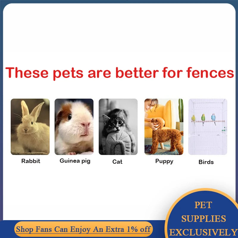 DIY Freely Pet Gate Dog Fences Combined for Puppy Guinea Pig Cage Kennels Playpen for Rabbit Hutch Indoor Playground Accessories