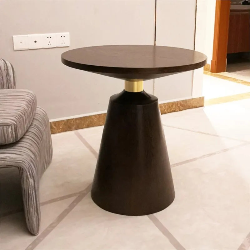 Modern Solid Wood Small Round Table Coffee Table Living Room Furniture Sofa Side A Few Simple Negotiation Table Coffee Table New