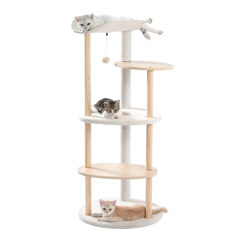 Cat's House Scratcher Home Furniture Cat Tree Towel Pets Hammock Climbing Frame Toy Spacious Perch for Dropshipping