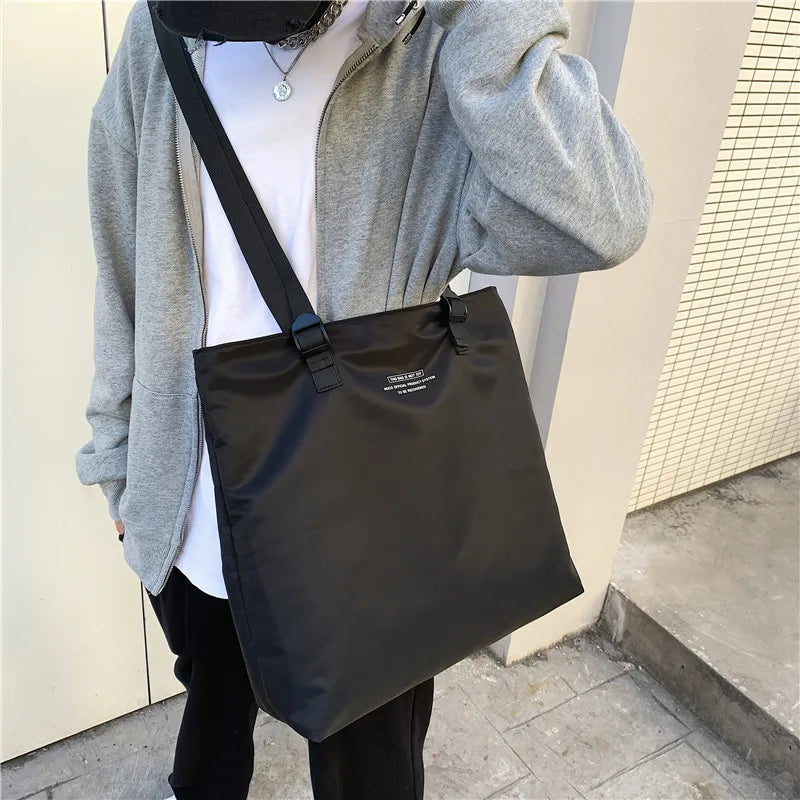 New Large Capacity Unisex Shoulder Bag Waterproof Man Handbag Crossbody Bags Man Nylon Casual Tote Bag Hand Shopper Bag bolsa 가방