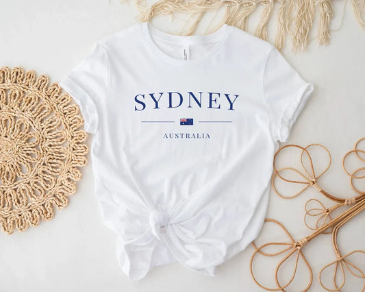 Newest Women's Summer Sydney Letters Print Y2k T-shirt Ladies Short Sleeved Luxury Tees Clothing Loose Pure Cotton Soft Tops