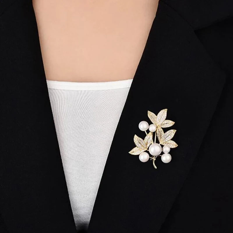 Fashion Luxury Coat Brooch Suit Jacket Corsage Fixed Clothing Pin Women's Accessories