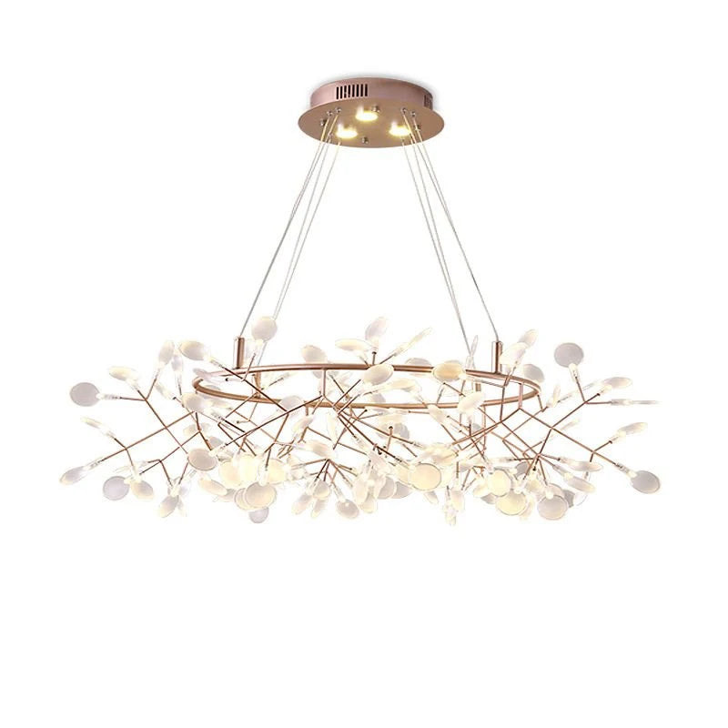 Firefly LED Chandelier Industrial Light Fixture Modern Celing Chandelier for Living Room Dinning Room Hotel Decor Hanging Lamp