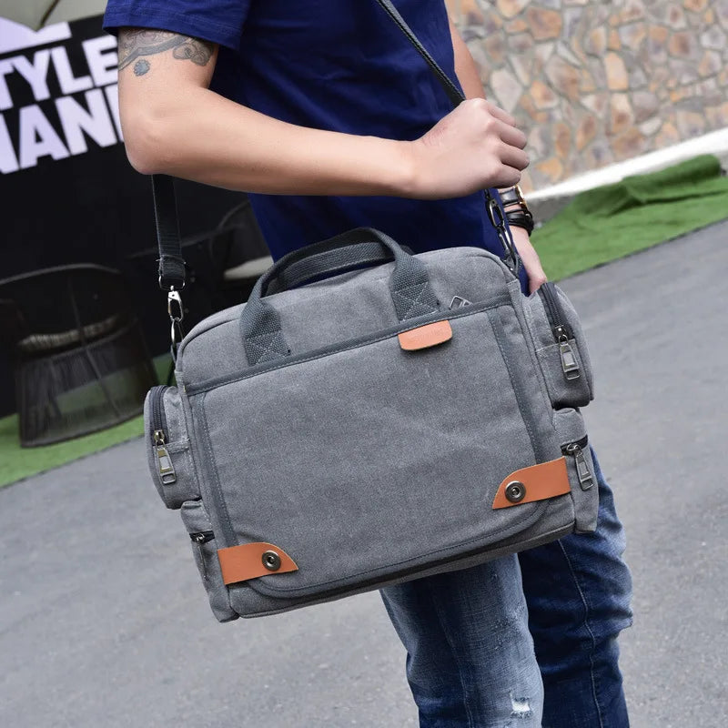 2022 men handbag multi-function canvas men bag shoulder bags business casual crossbody messenger travel bags canvas bag