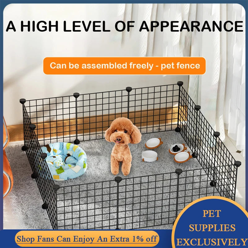 DIY Freely Pet Gate Dog Fences Combined for Puppy Guinea Pig Cage Kennels Playpen for Rabbit Hutch Indoor Playground Accessories