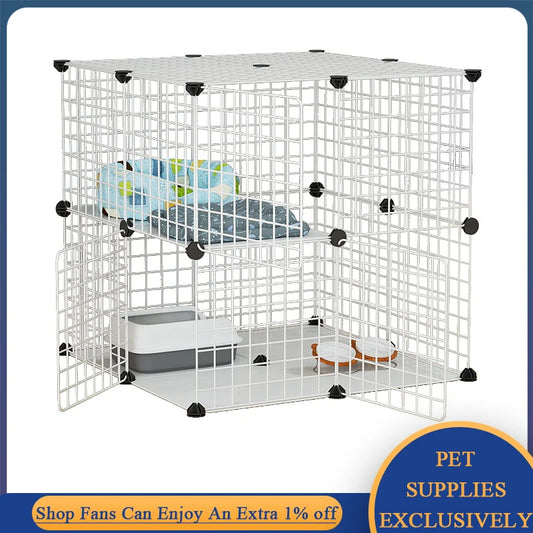 DIY Freely Pet Gate Dog Fences Combined for Puppy Guinea Pig Cage Kennels Playpen for Rabbit Hutch Indoor Playground Accessories