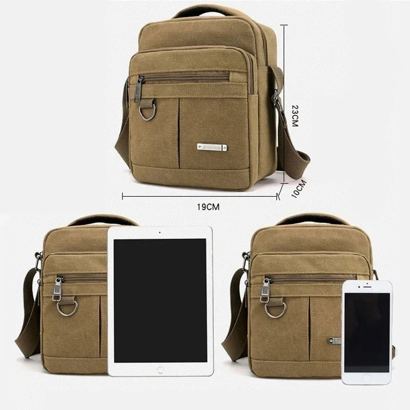 New Fashion Mens Canvas Bag Casual Handbag Shoulder Bag Messenger Bag