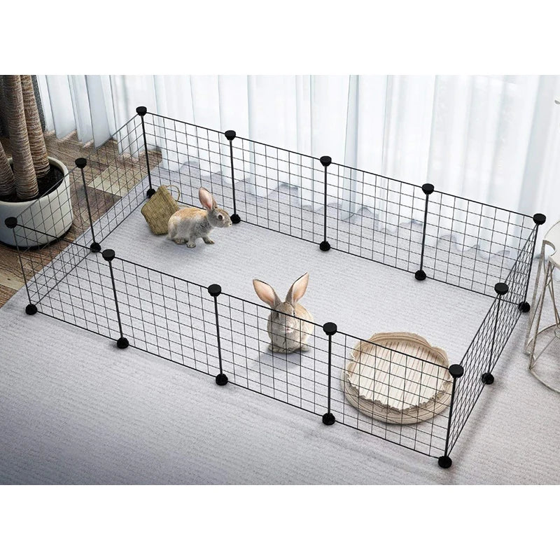 Foldable Pet Playpen Crate Iron Fence Puppy Kennel House Exercise Training Puppy Kitten Space Dog Gate Supplies For Dogs Rabbit