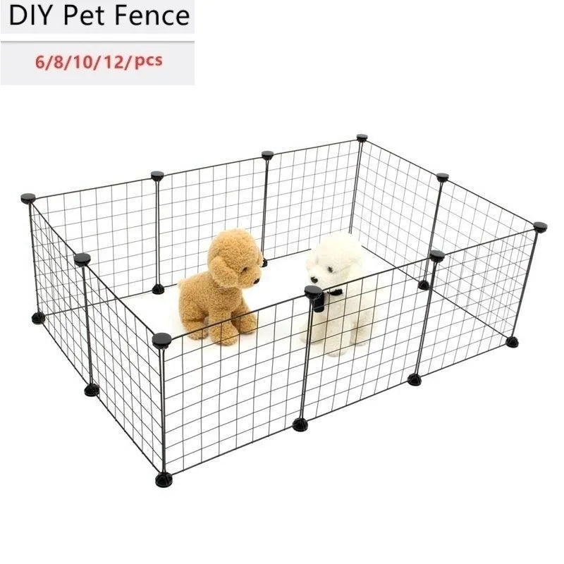 Foldable Pet Playpen Crate Iron Fence Puppy Kennel House Exercise Training Puppy Kitten Space Dog Gate Supplies For Dogs Rabbit