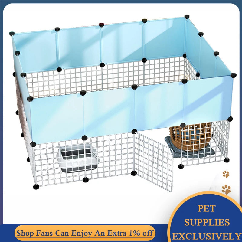 DIY Freely Pet Gate Dog Fences Combined for Puppy Guinea Pig Cage Kennels Playpen for Rabbit Hutch Indoor Playground Accessories