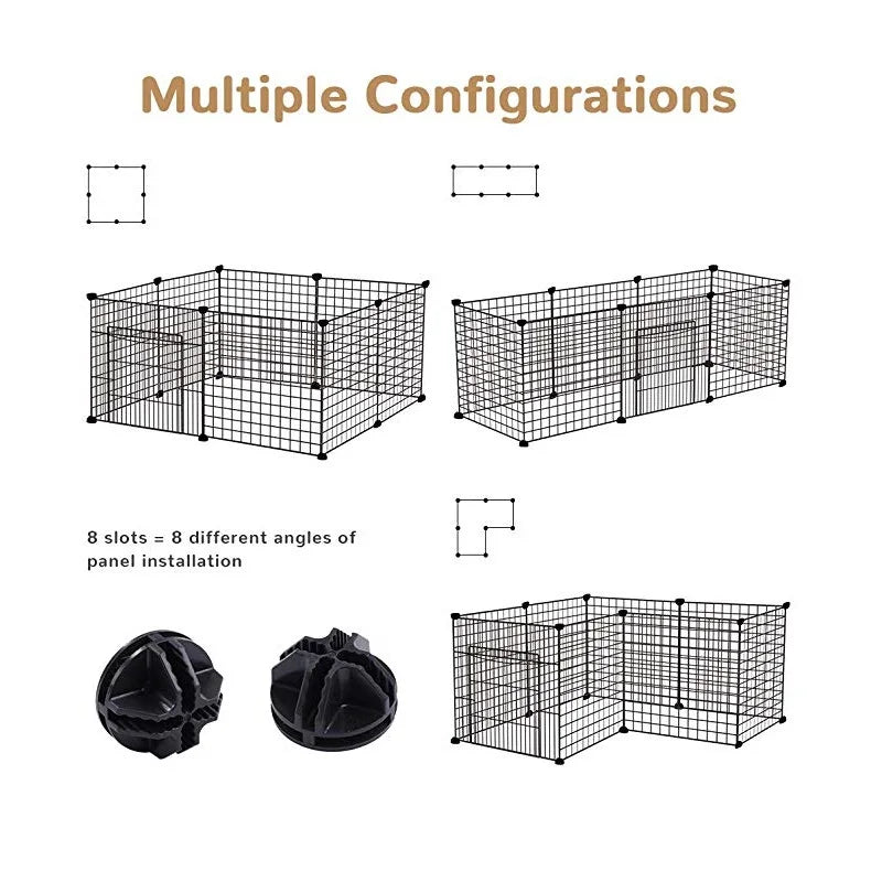 DIY Pet Playpen Fence Enclosure Yard Kennel Dog Cage Pen Crate Kennel Hutch Bunny Cage Easy Install Storage Tool