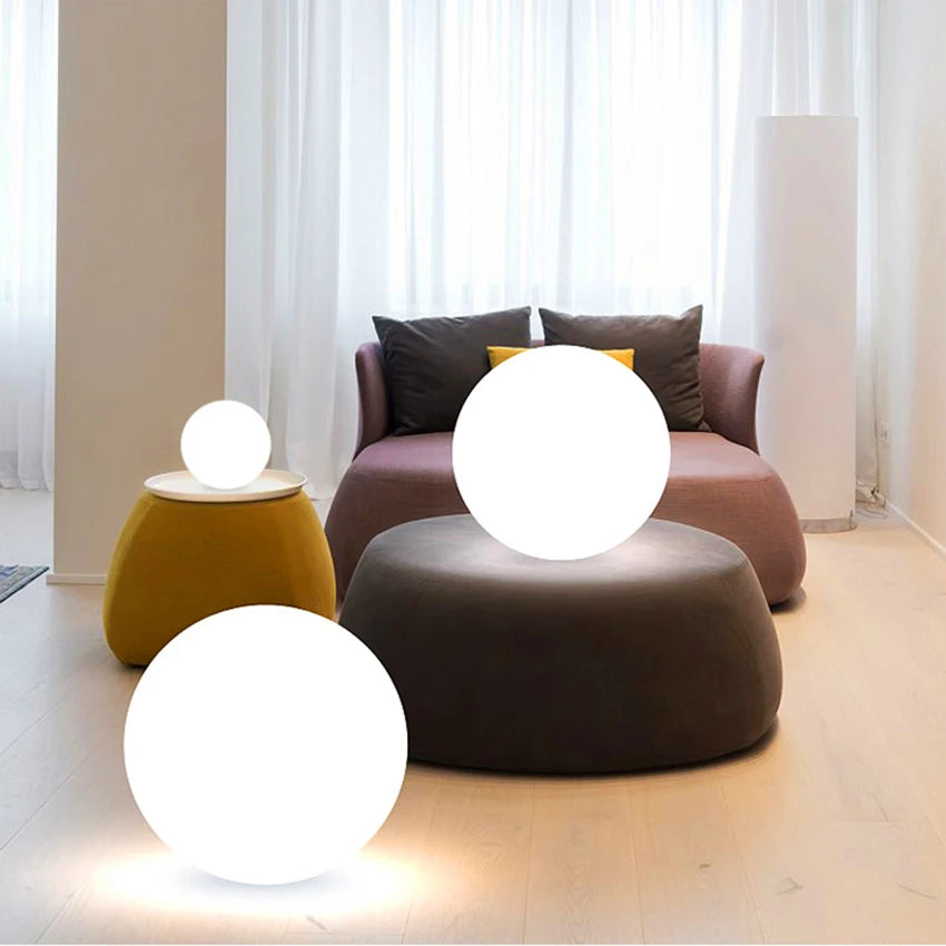 Nordic LED Ball PVC Floor Lamps Floor Light Home Decor Bedroom Bedside Standing Lamp Remote Decorative Floor Lights Lampara Led