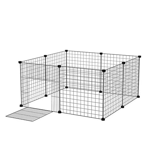 DIY Pet Playpen Fence Enclosure Yard Kennel Dog Cage Pen Crate Kennel Hutch Bunny Cage Easy Install Storage Tool