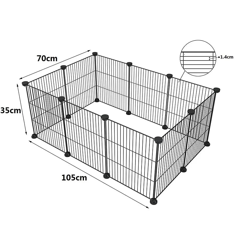 DIY Small Animal Cage Foldable Pet Dogs Playpen Encryption Fence Kennel House Exercise Training Cage Kitten Space Dog Supplie