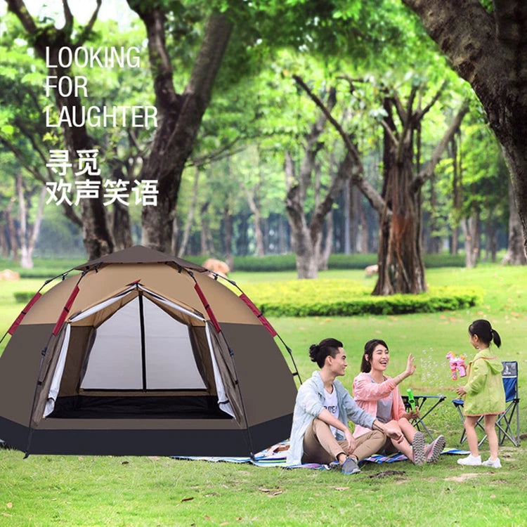 Family resort outdoor tourist travel glamping camping luxury automatic tent in stock